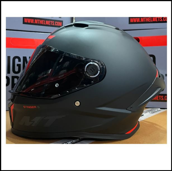 MT HELMETS STINGER MATT BLACK Powered by Autocycle Centre